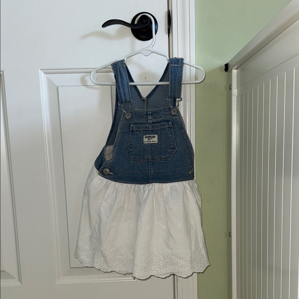 OshKosh B'gosh Denim and White Skirtall